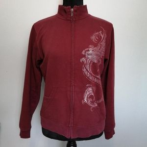 SOLD Harley Davidson Stand Collar Zip Up